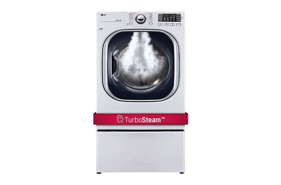 LG 7.4 cu. ft. Ultra Large Capacity TurboSteam™ Electric Dryer (Smooth White)