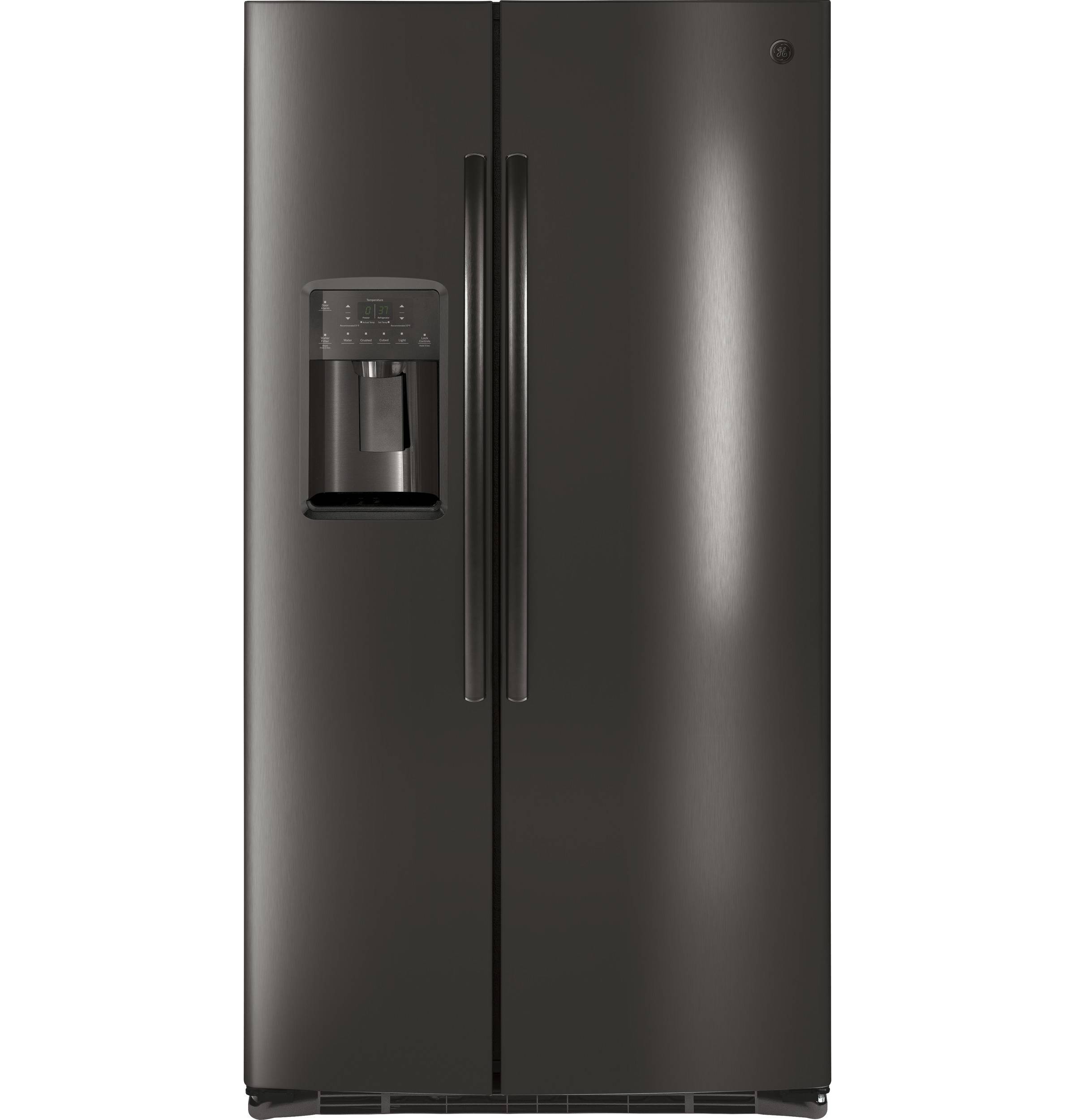 GE® ENERGY STAR® 25.3 Cu. Ft. Side-By-Side Refrigerator (Black Stainless)