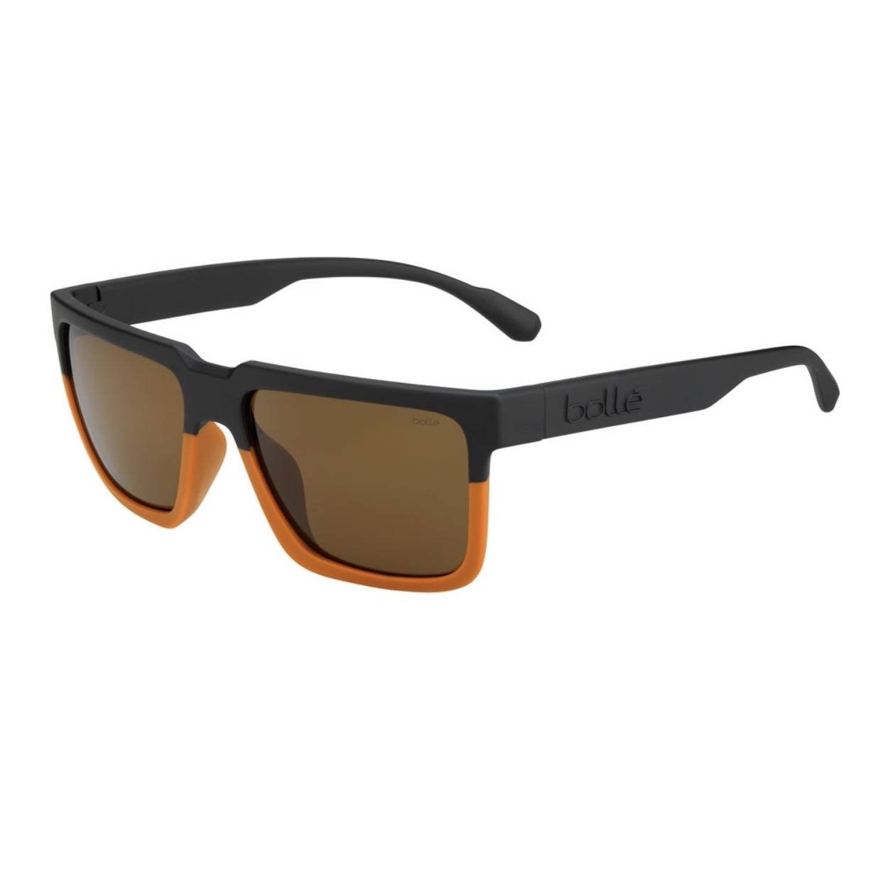 Bolle Frank 57mm HD Polarized Sunglasses (Matte Black Caramel)