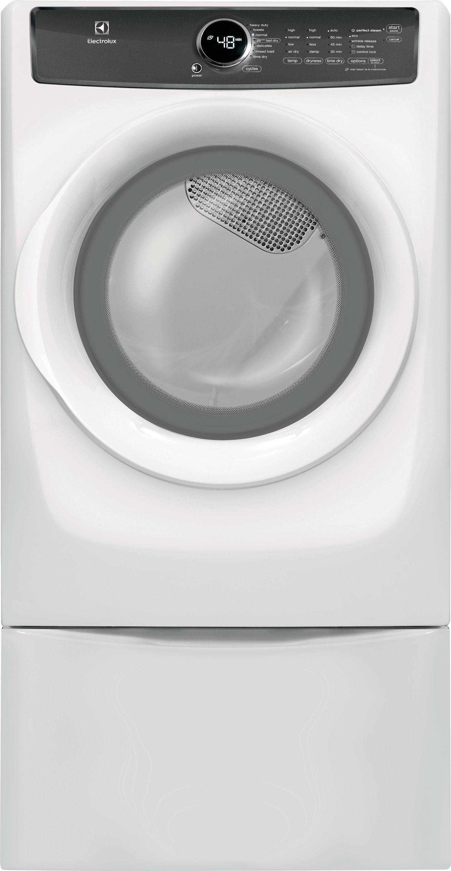 Electrolux Front Load Perfect Steam™ Electric Dryer with 7 cycles - 8.0 Cu. Ft. (White)