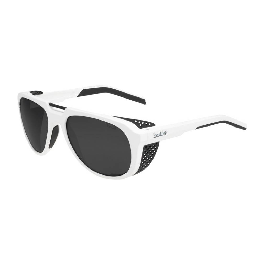 Bolle Cobalt 58mm Wrap-Around HD Polarized TNS Sunglasses (Matte White and Black)
