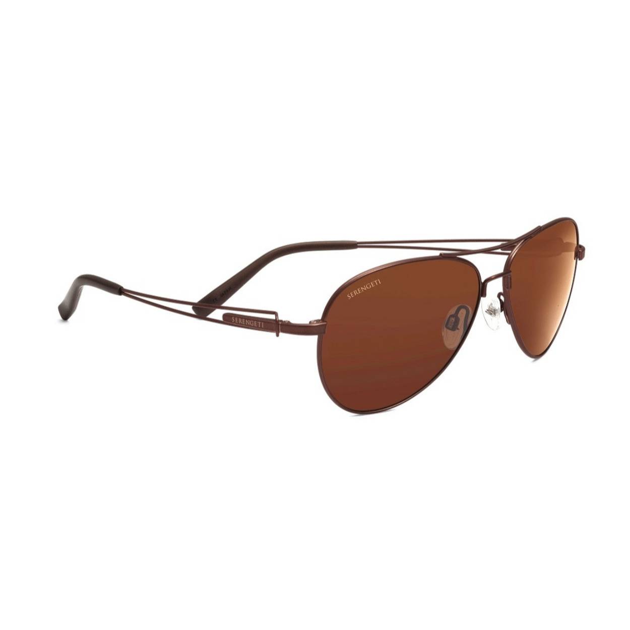 Serengeti Brando 58mm Aviator Polarized Sunglasses (Velvet Espresso)