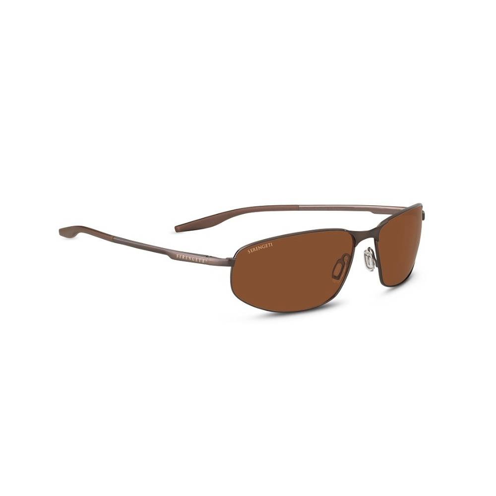 Serengeti Matera 63mm Polarized Sunglasses (Brushed Brown)