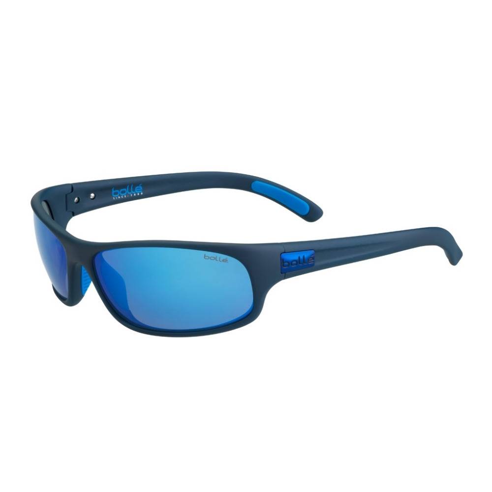 Bolle Anaconda 64mm Wrap-Around HD Polarized Sunglasses (Matte Mono Blue)