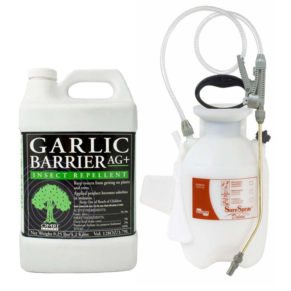 Garlic Barrier AG+ Liquid Spray (1 Gallon) with Hand Pump Sprayer (1 Gallon)