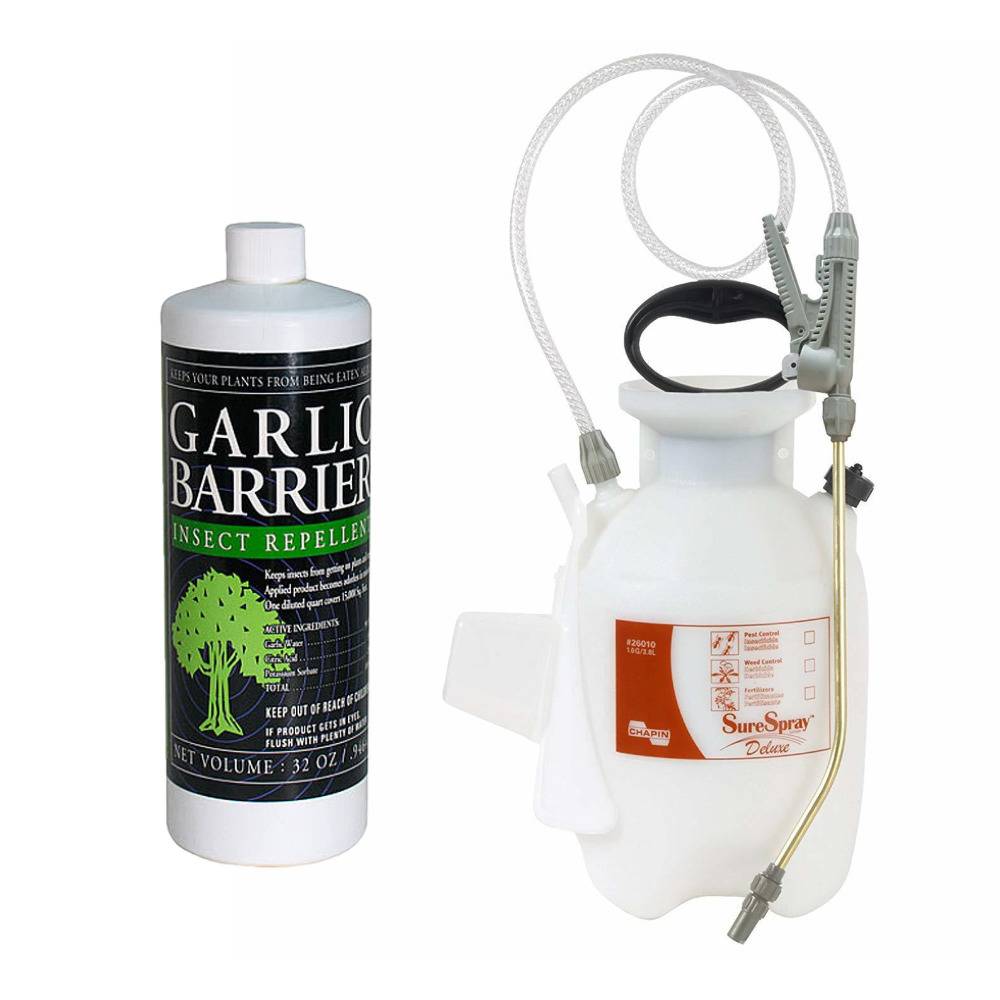 Garlic Barrier Liquid Spray Repellent (1 Quart) with Hand Pump Sprayer