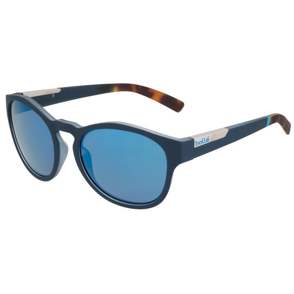 Bolle Rooke 54mm TNS Round Sunglasses (Rubber Blue and Tortoise)