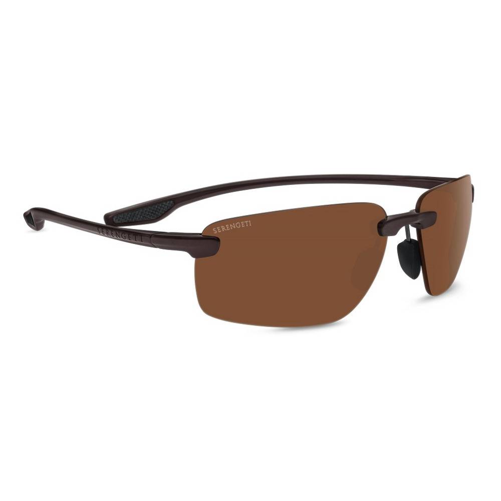 Serengeti Erice 64mm Polarized Drivers Sunglasses (Sanded Dark Brown)