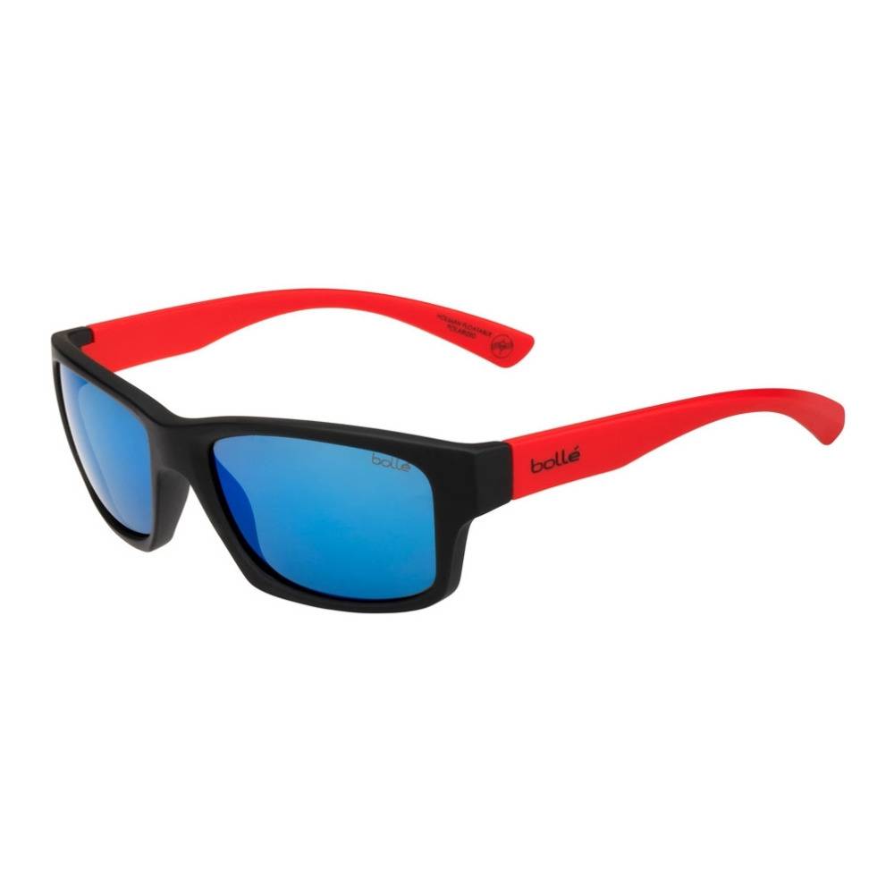 Bolle Holman Floatable 58mm Polarized Offshore Blue Sunglasses (Matte Black Red)