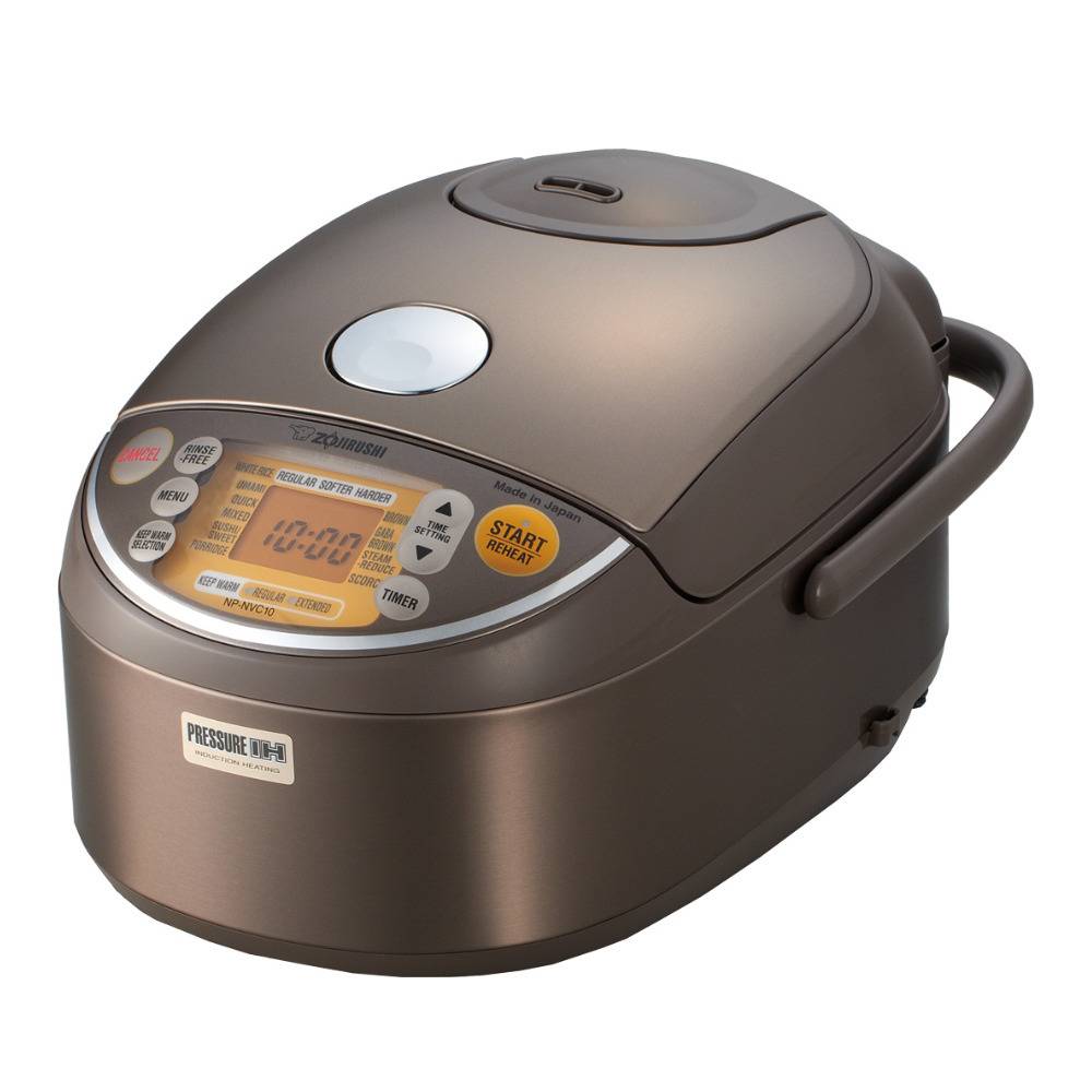 Zojirushi Induction Heating Pressure Rice Cooker and Warmer (5.5 Cup, Stainless Brown)