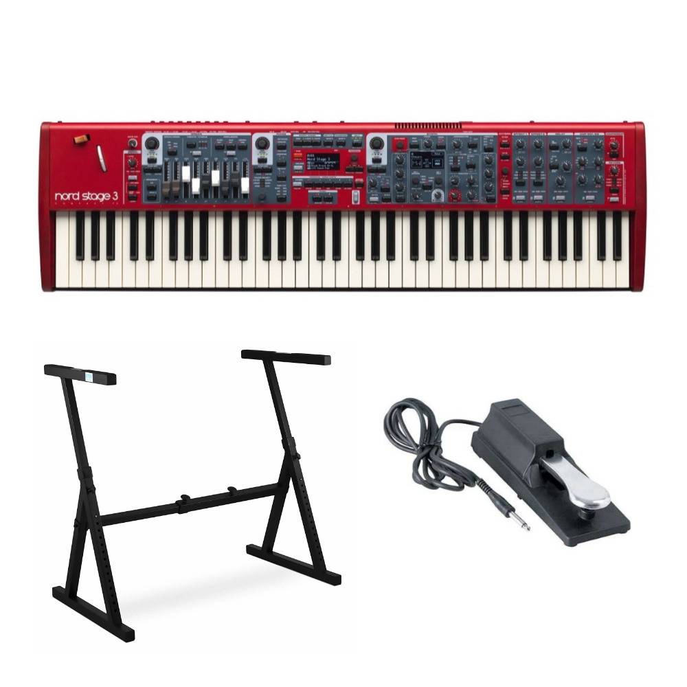 Nord Stage 3 Compact 73-Key Semi-Weighted Keyboard with Z-Style Stand and Sustain Pedal