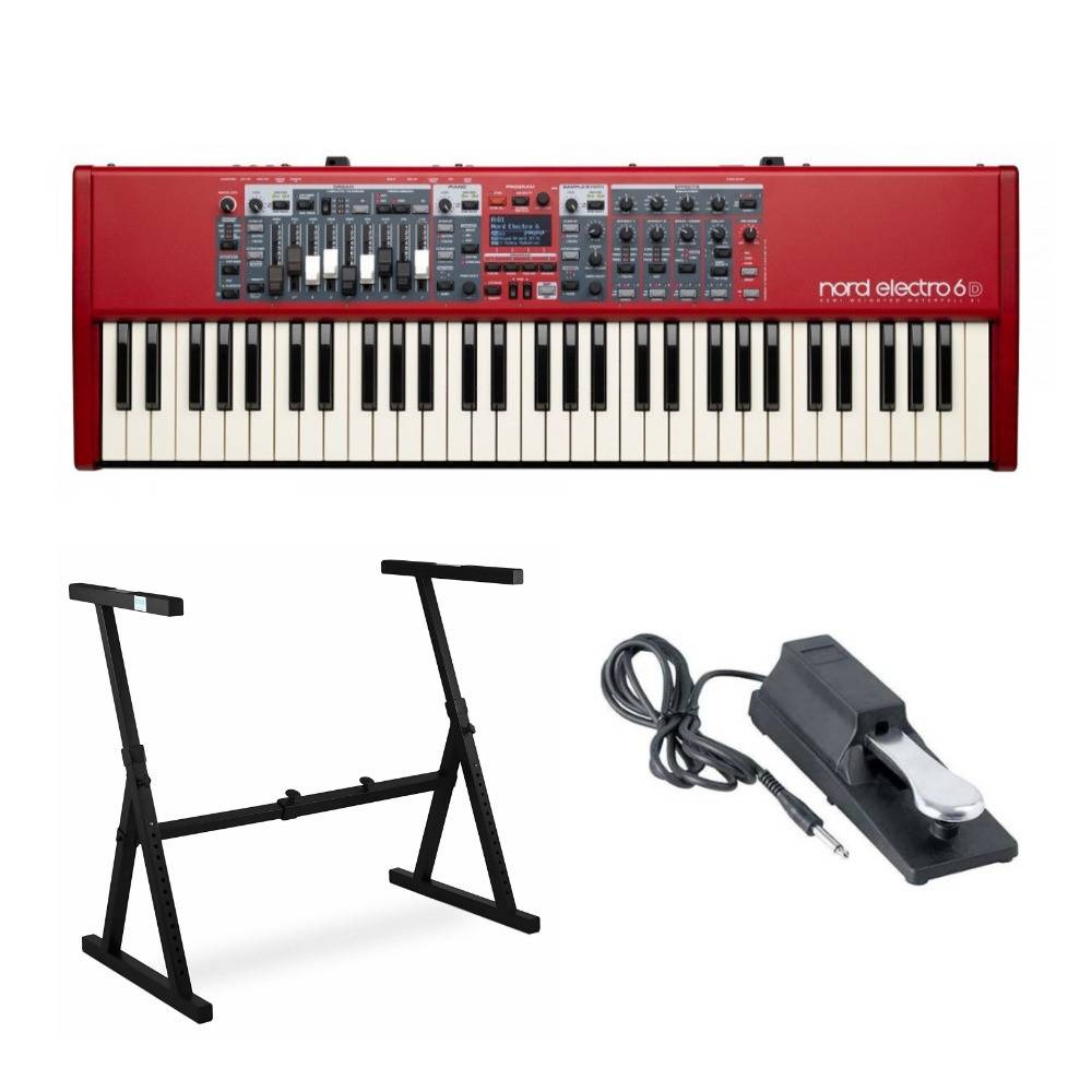 Nord Electro 6D 61-Key Semi-Weighted Action Keyboard with Z-Style Stand and Sustain Pedal