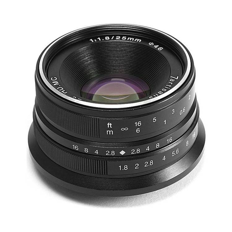 7artisans Photoelectric 25mm f/1.8 Manual Focus Fixed Lens for Sony E-Mount Cameras (Black)
