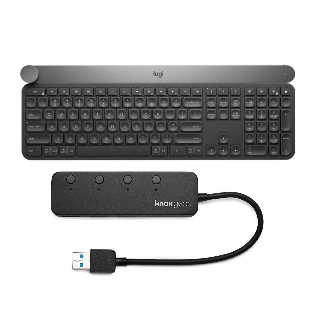 Logitech Craft Wireless Keyboard with Creative Input Dial and 4 Port USB 3.0 HUB