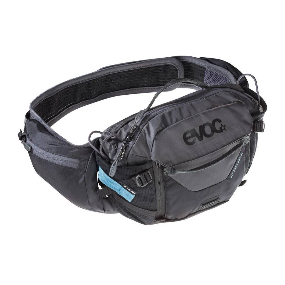 Evoc Hip Pack Pro Bag (3L) with Hydration Bladder (1.5L) (Black-Carbon Gray)