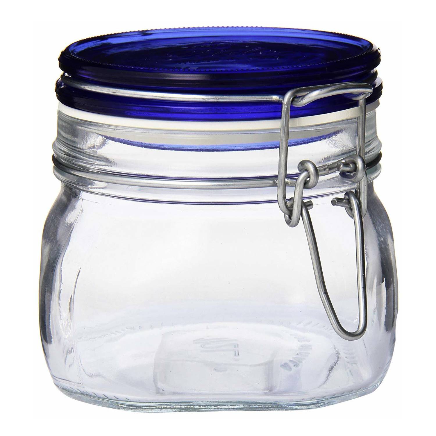 Bormioli Rocco Fido Jar with Blue Lid (17 1/2 oz)