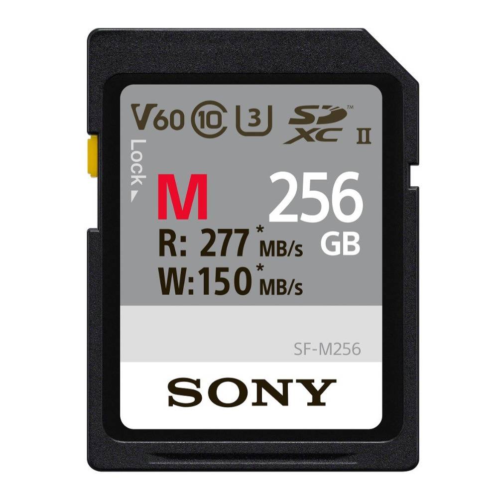 Sony 256GB V60 UHS-II M-Series Memory Card (Read 277 MB/s Write 150 MB/s)