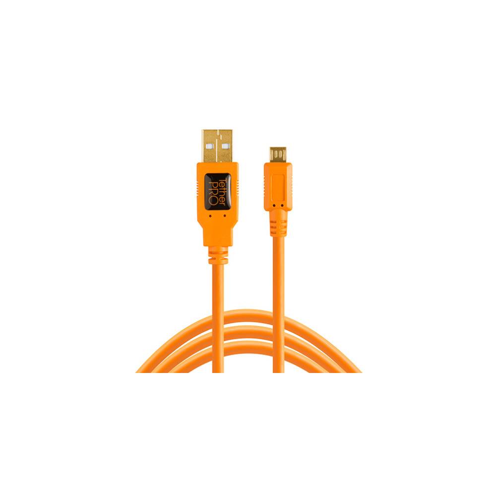 Tether Tools TetherPro USB 2.0 to Micro-B 5-Pin Cable (15-Feet, Orange)