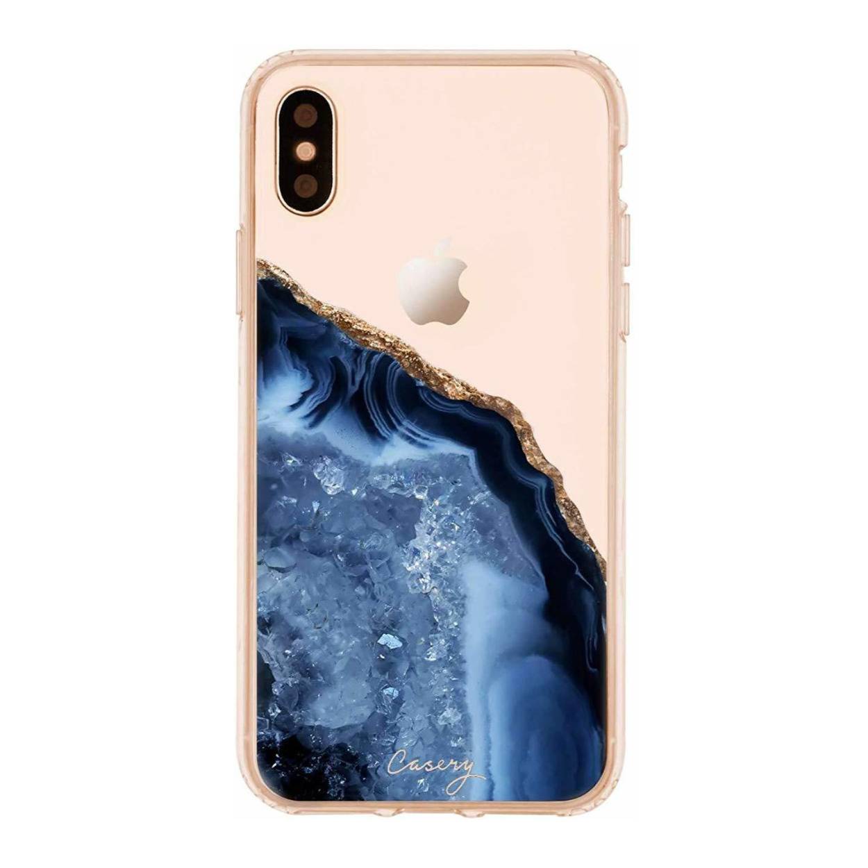 Casery iPhone Case for iPhone X/XS (Dark Blue Agate)