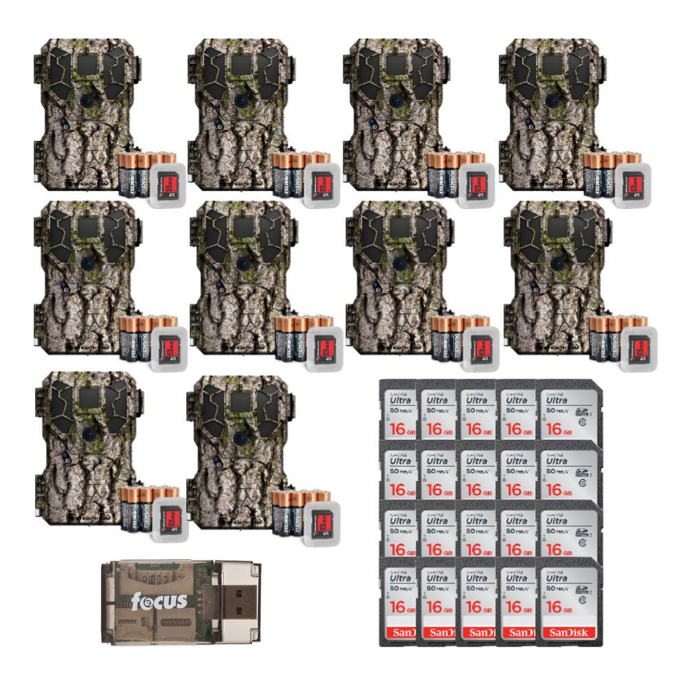 Stealth Cam PX18 14MP Trail Camera (10-Pack) with Memory Cards and Batteries Bundle
