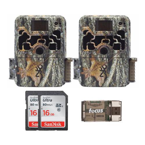 Browning Trail Cameras Dark Ops Extreme 16MP Game Camera (2-Pack) with Two 32GB SD Cards Bundle