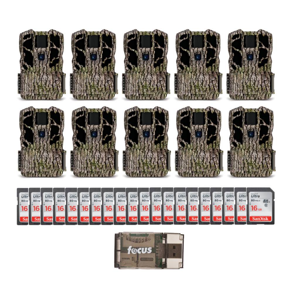 Stealth Cam G45NG Max Pro Triad 26MP Trail Camera (10-Pack) with 16GB Memory Cards and USB Card Reader