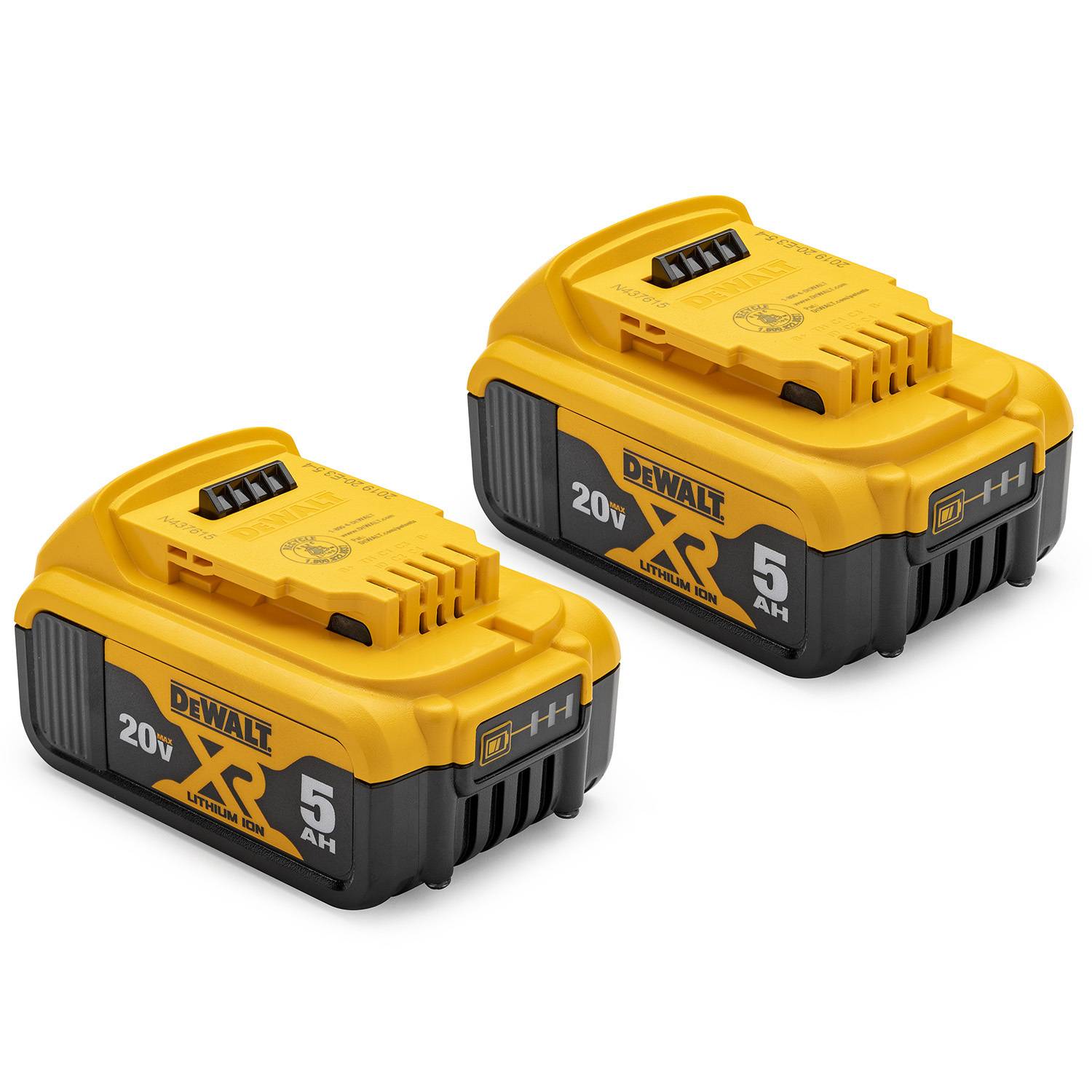 Dewalt 20V Max Premium XR 5.0Ah Lithium Ion Battery (2-Pack)
