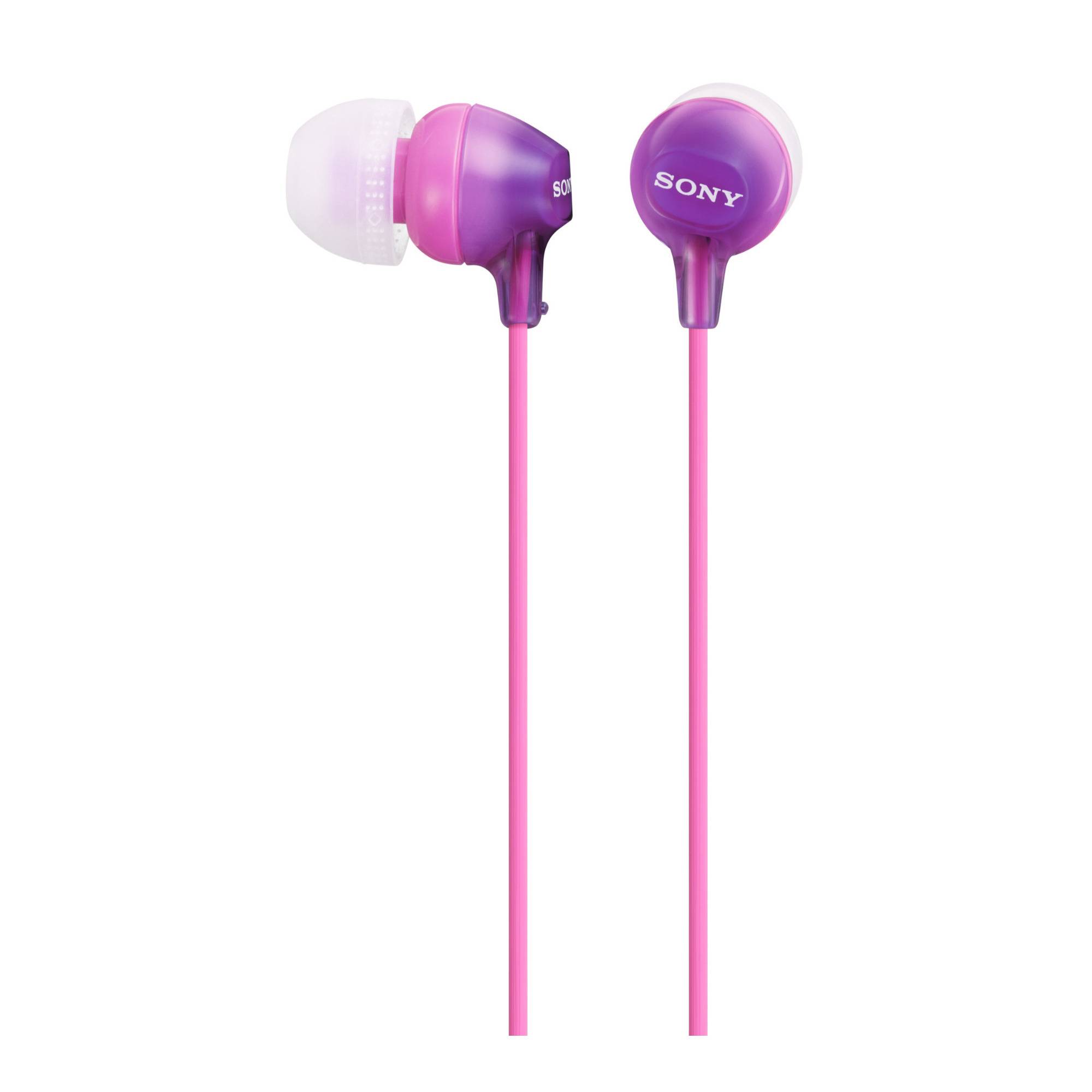 Sony MDR-EX15LP Fashion Color EX Series In-Ear Earbud Headphones (Violet)