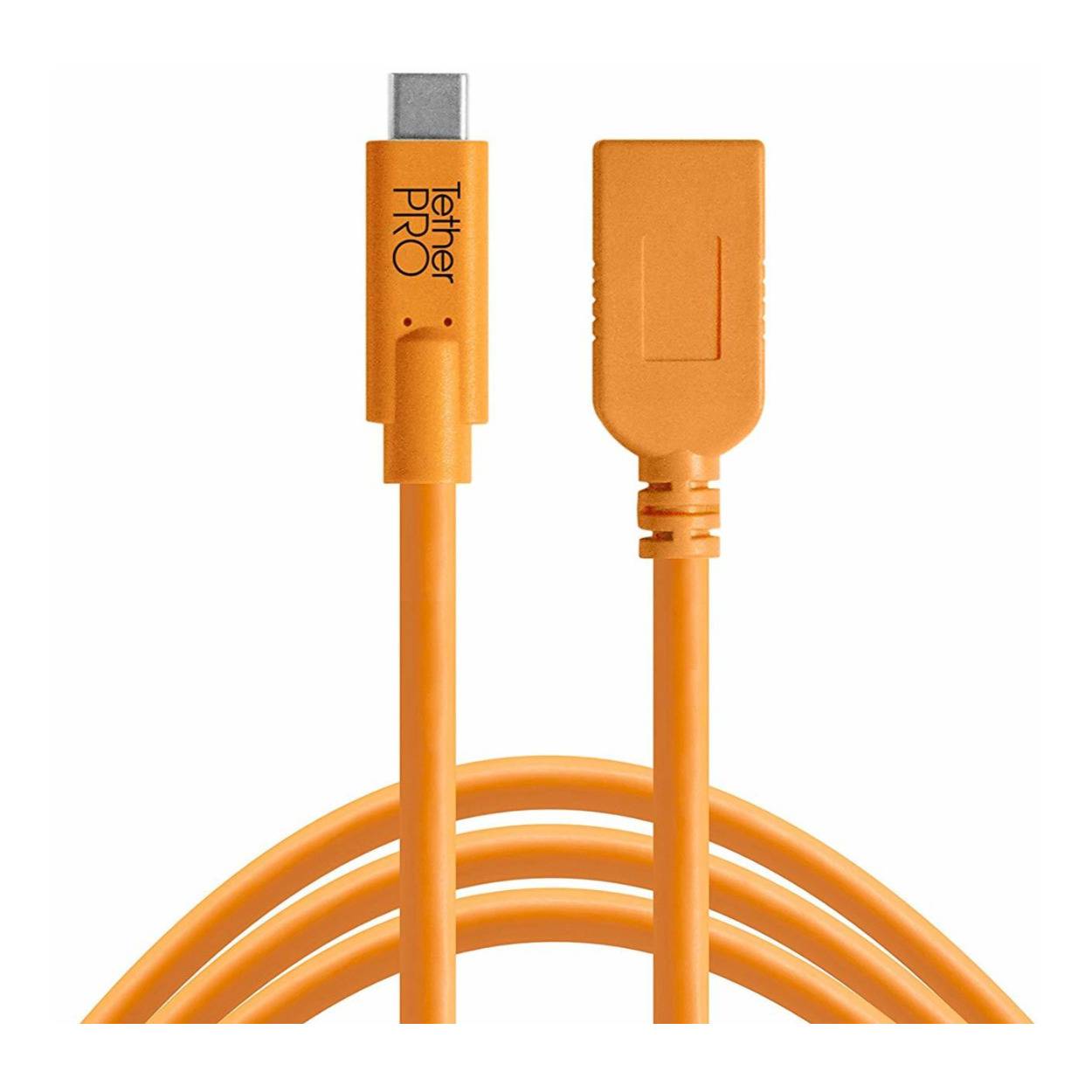 Tether Tools TetherPro USB Type-C to USB Type-A Extension Cable (15-Feet, Orange)