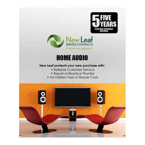 New Leaf 5-Year Audio Equipment Service Plan for Products Retailing Under $7500