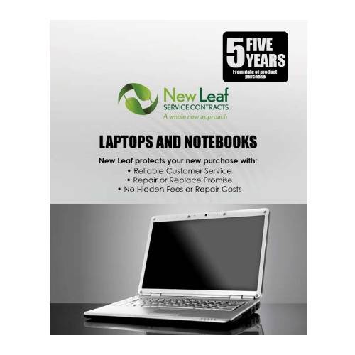 New Leaf 5-Year Laptops/Notebooks Service Plan for Products Retailing Under $1000