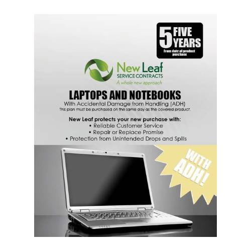 New Leaf 5-Year Laptops/Notebooks Service Plan with ADH for Products Under $3000