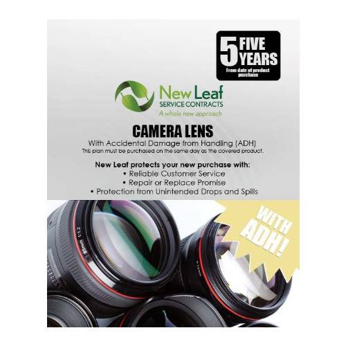 New Leaf 5-Year Camera Lens Service Plan with ADH for Products Retailing Under $500