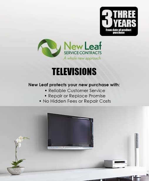 New Leaf 3-Year Televisions Service Plan for Products Retailing Under $5000