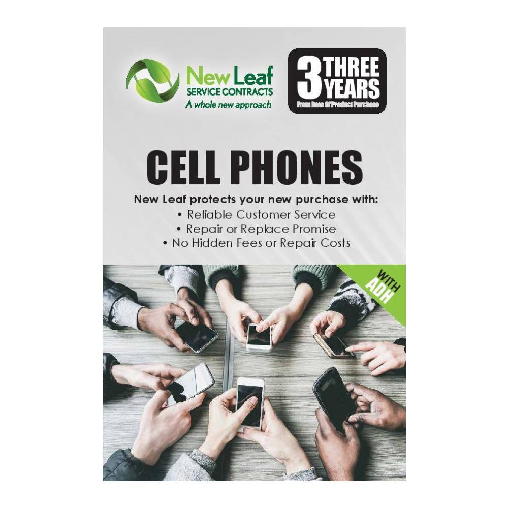 New Leaf 3-Year Cell Phones Service Plan with ADH for Products Retailing Under $1000