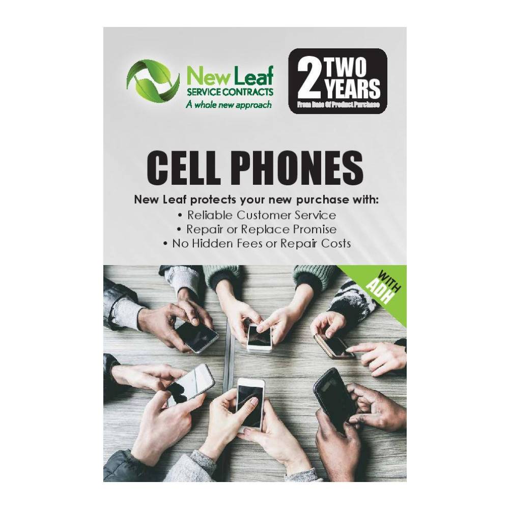 New Leaf 2-Year Cell Phones Service Plan with ADH for Products Retailing Under $500