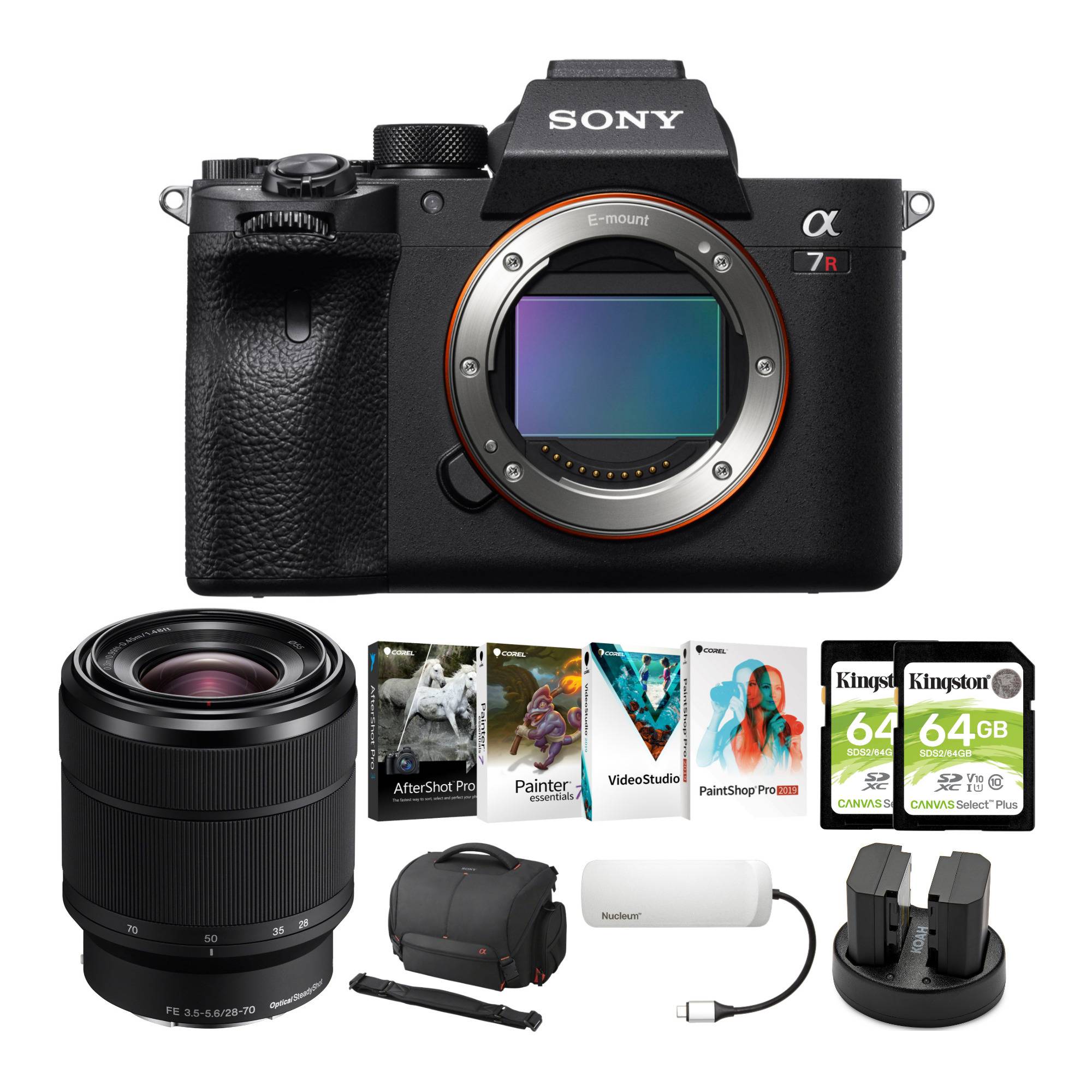Sony Alpha a7R IV A Mirrorless Digital Camera Body with 28-70mm f/3.5-5.6 Lens and Software Suite