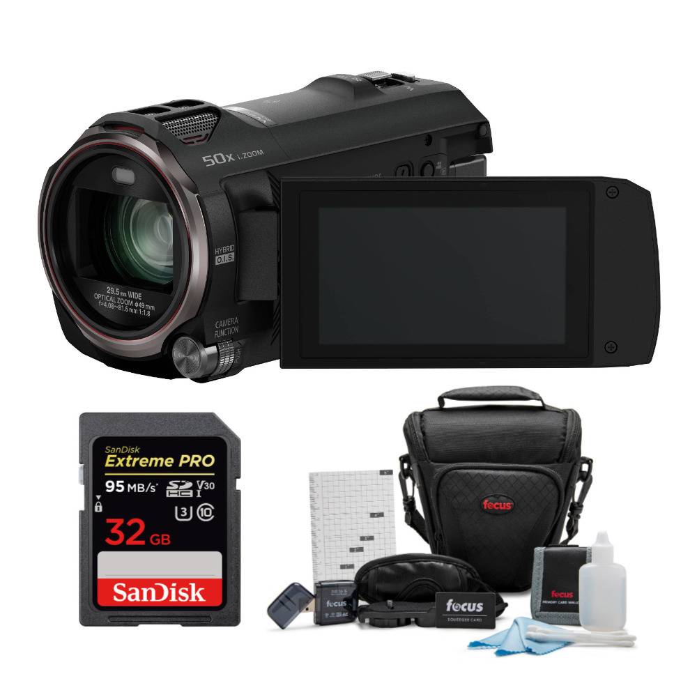Panasonic V770 Full HD Camcorder with 32GB SD Card and Accessory Bundle