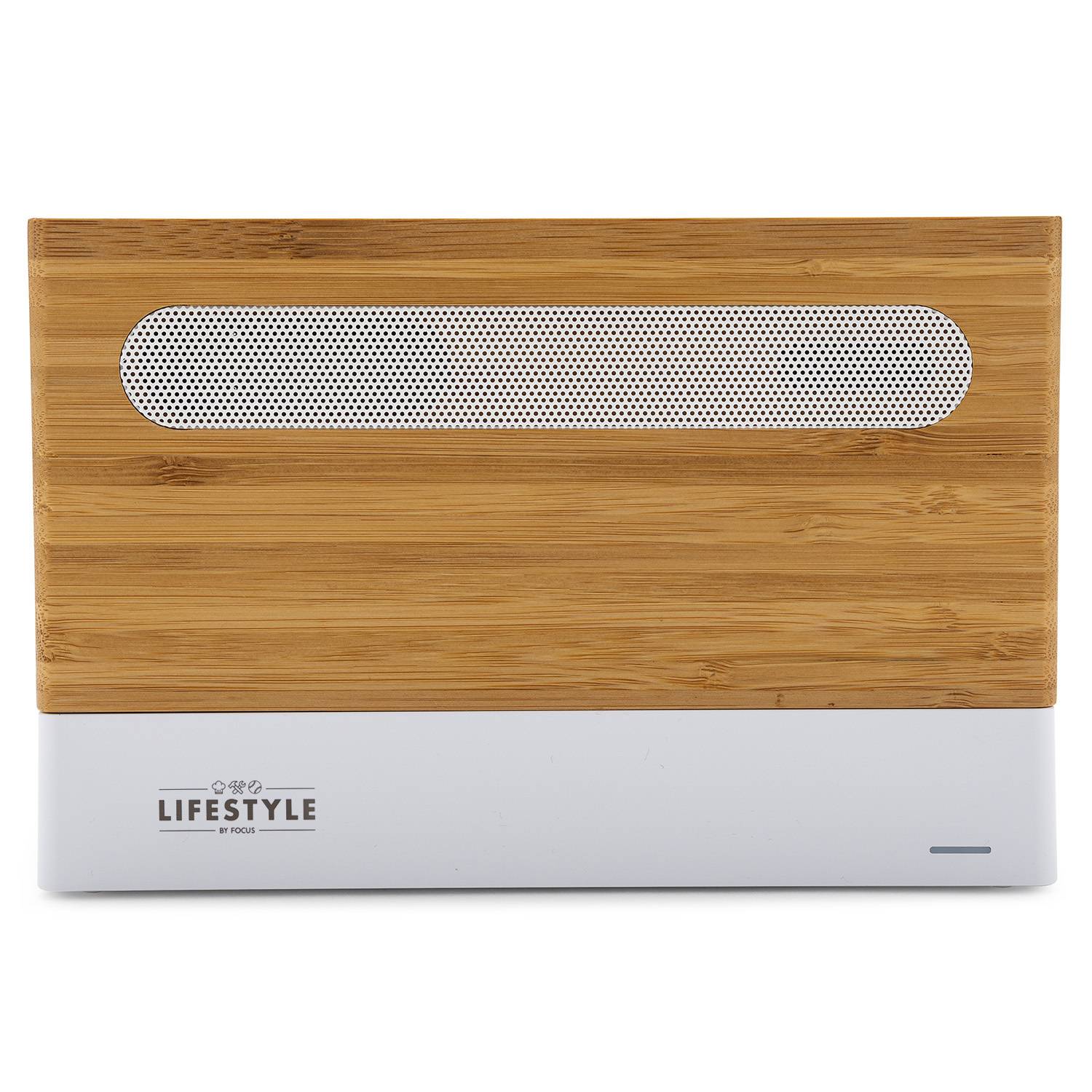 Lifestyle by Focus Smartphone UV Sanitizer and Stand with Bamboo Cover, LED Indicator and Universal Charging