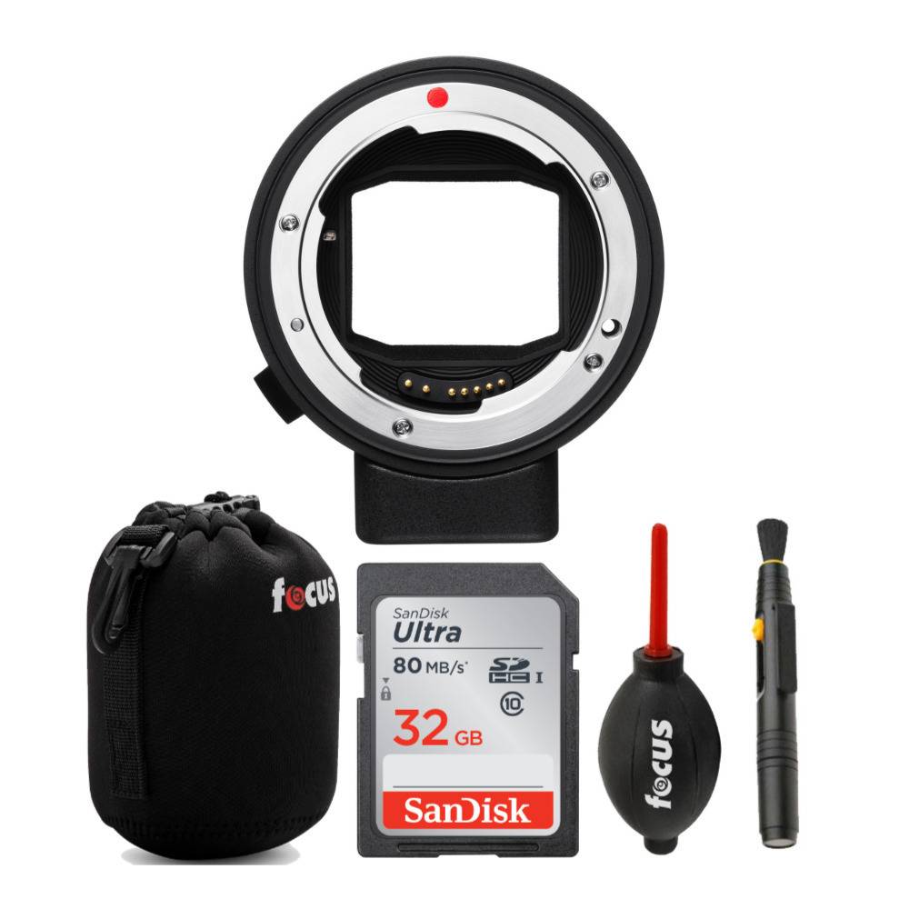 Sigma MC-21 Lens Mount Converter/Adapter (Sigma EF to Leica L-Mount) with 32GB SD Card Bundle