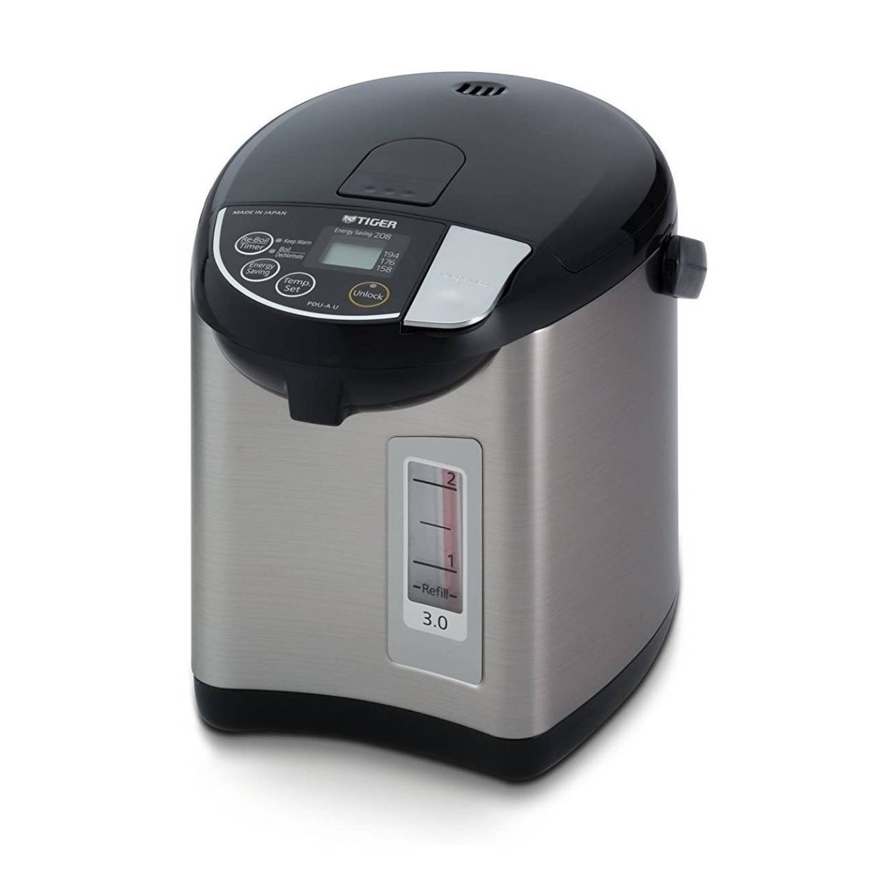 Tiger PDU-A30U 3-Liter Electric Hot Water Boiler and Warmer (Stainless Black)