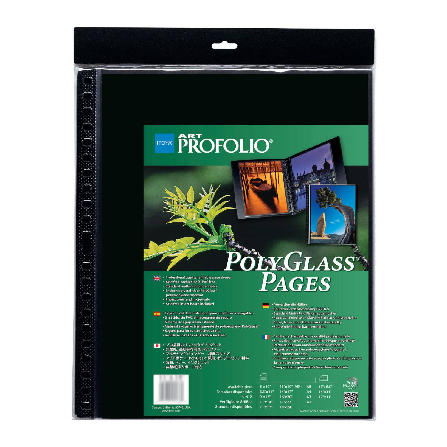 Itoya Art Profolio 14x17-in PolyGlass Page Refills for Binders (10 Sheets)