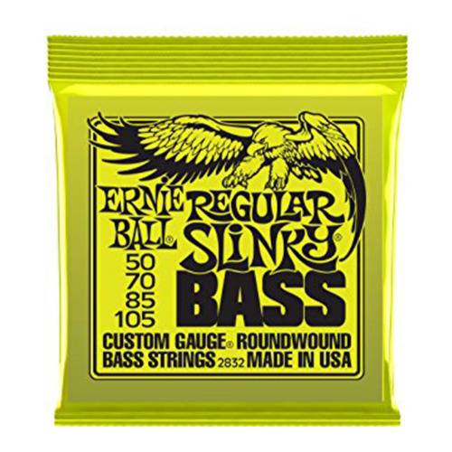 Ernie Ball Regular Slinky Roundwound Electric Bass Guitar Strings (50-105 Gauge)
