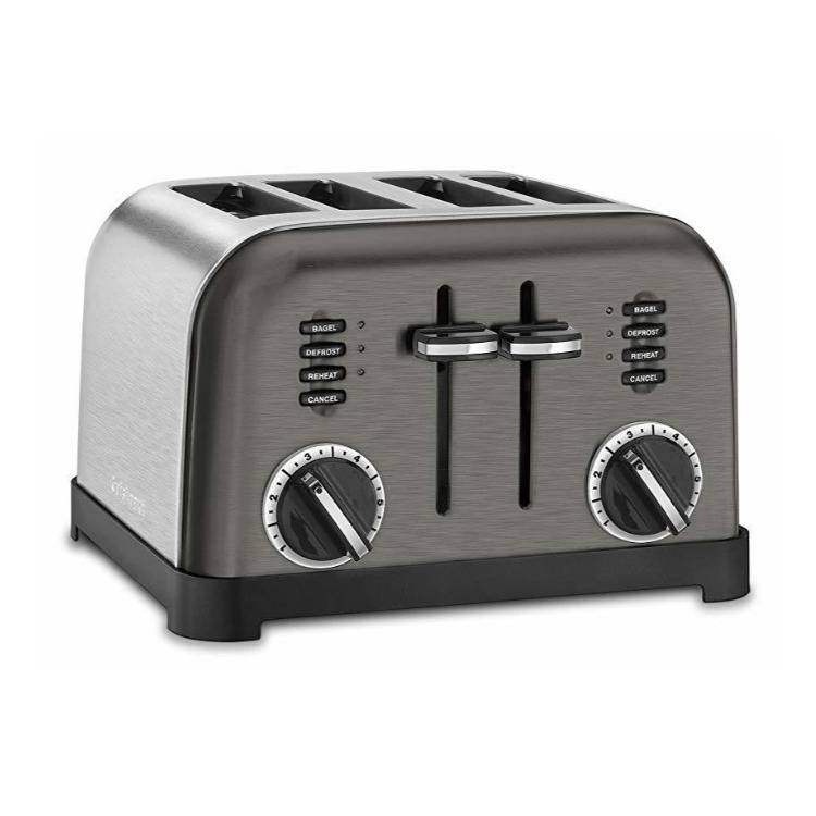 Cuisinart CPT-180BKS 4-Slice Metal Classic Toaster (Black and Stainless)