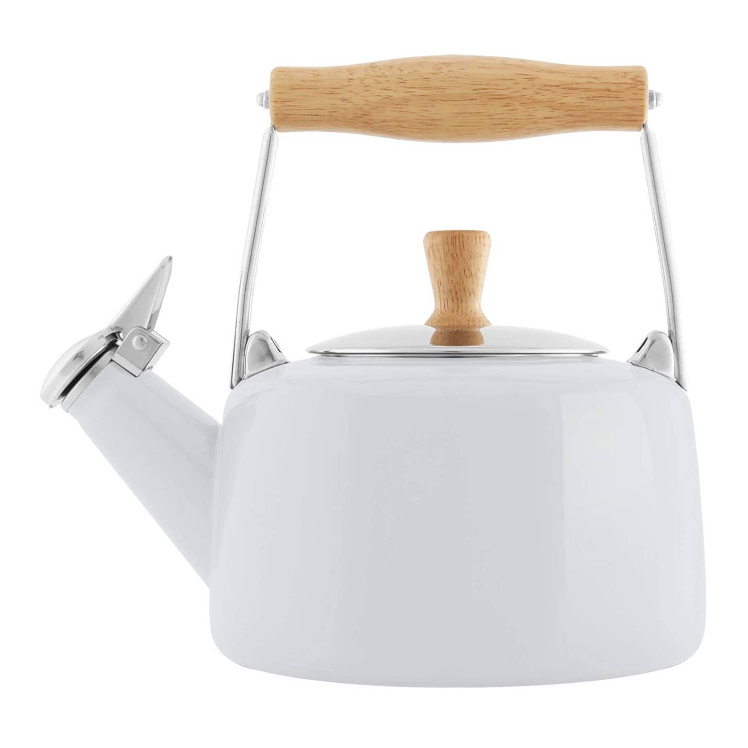 Chantal 1.4-Quart Enamel-on-Steel Sven Tea kettle (Glossy White)