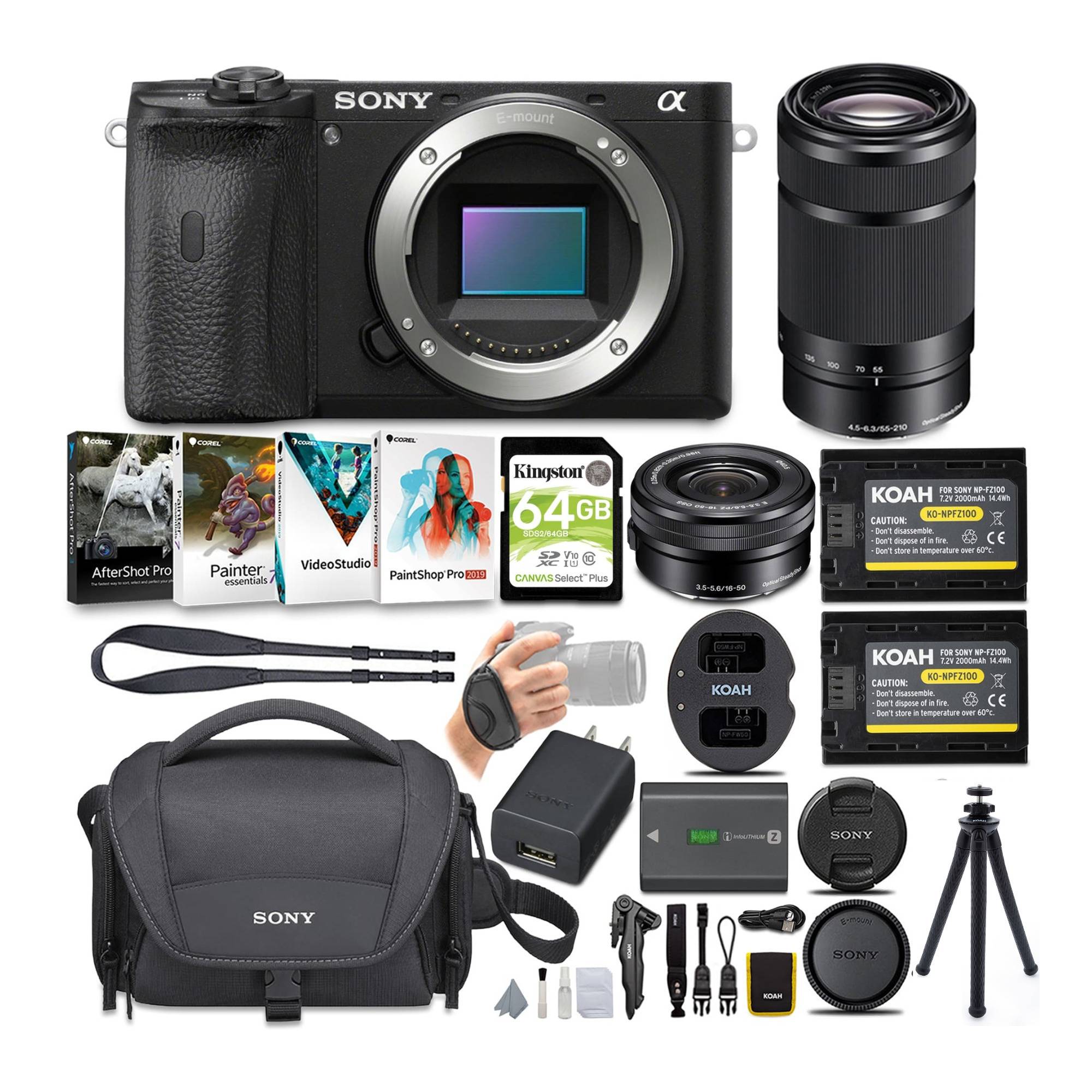 Sony Alpha a6600 APS-C Mirrorless ILC Bundle with 16-50mm and 55-210mm Lenses