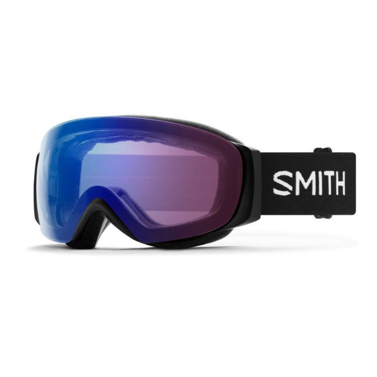 Smith Optics I/O MAG S Snow Goggles (Black, ChromaPop Photochromic Rose Flash)