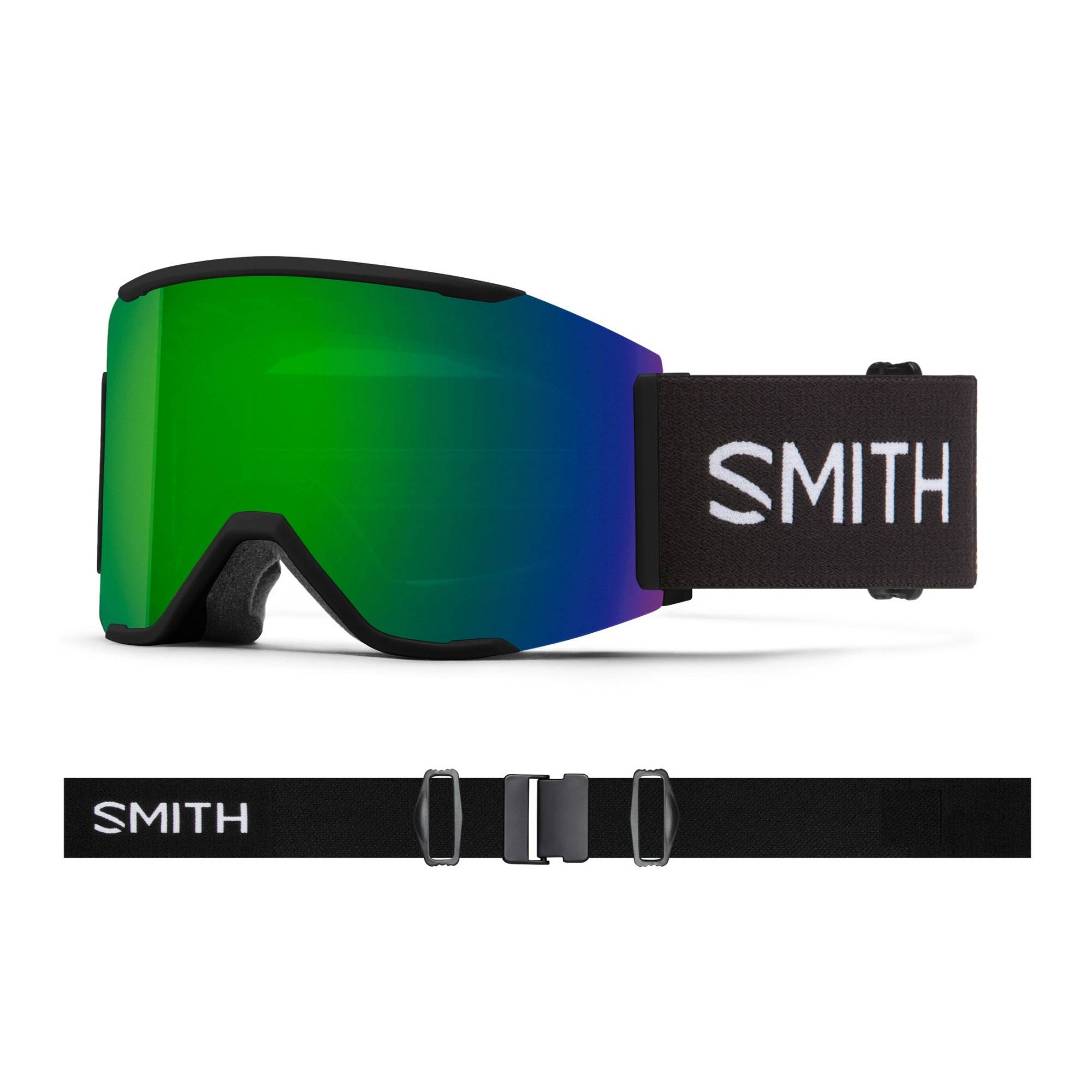 Smith Optics Squad MAG Snow Goggle (Black, ChromaPop Sun Green Mirror)