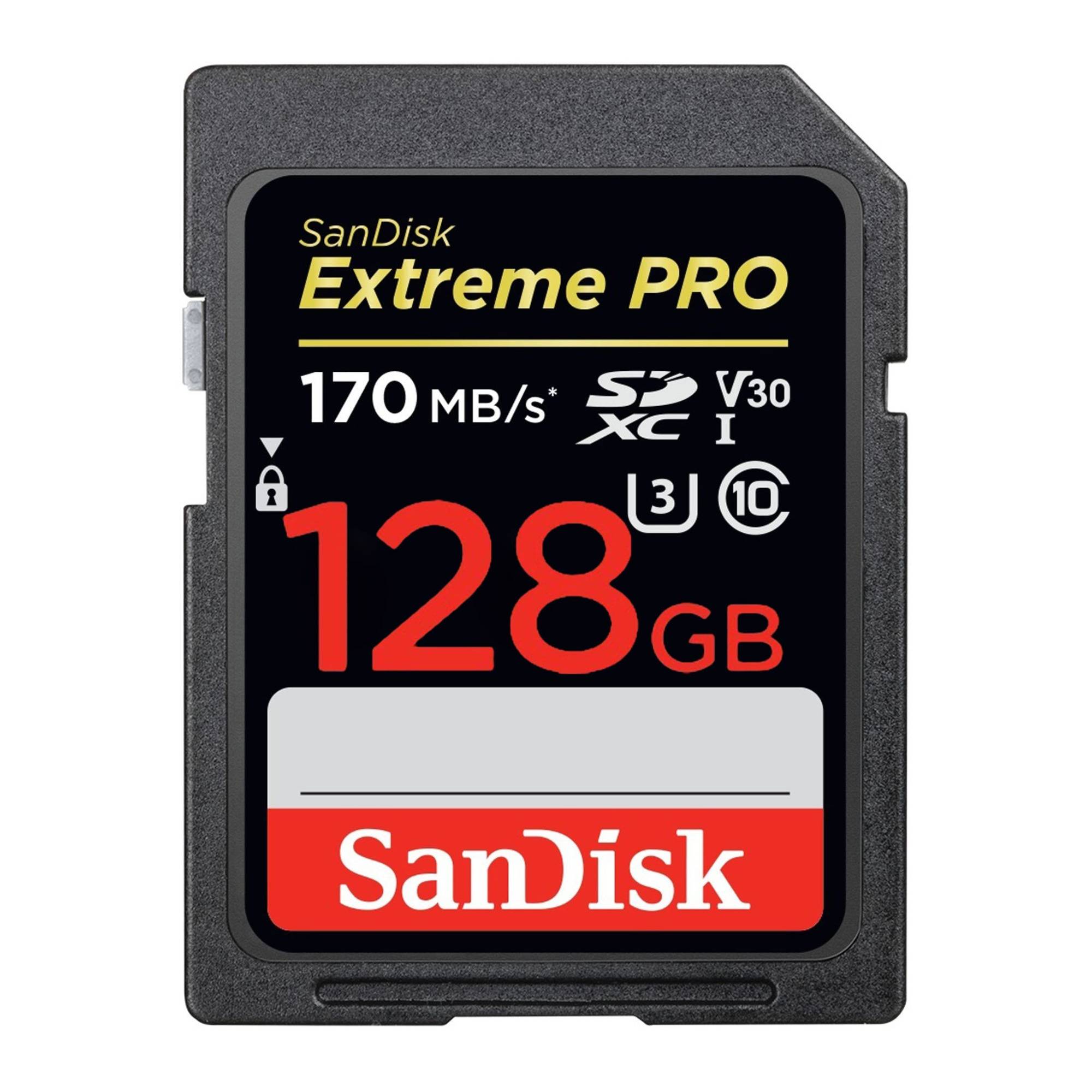 SanDisk 128GB Extreme PRO 170 MB/s UHS-I SDXC Memory Card