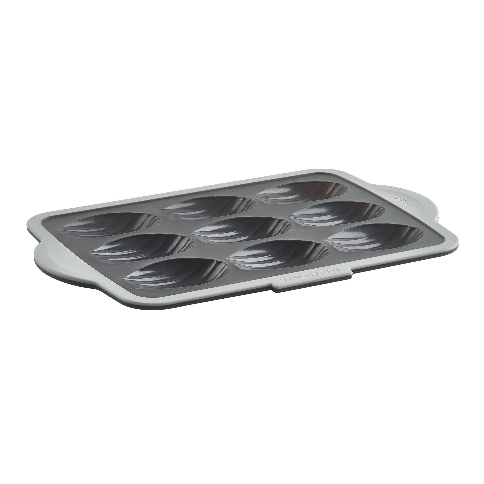 Trudeau Structured Silicone 9 Count Madeleine Pan (Black/Gray)